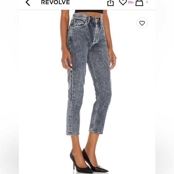 Agolde Riley High Rise Straight Crop - Picture 4 of 8